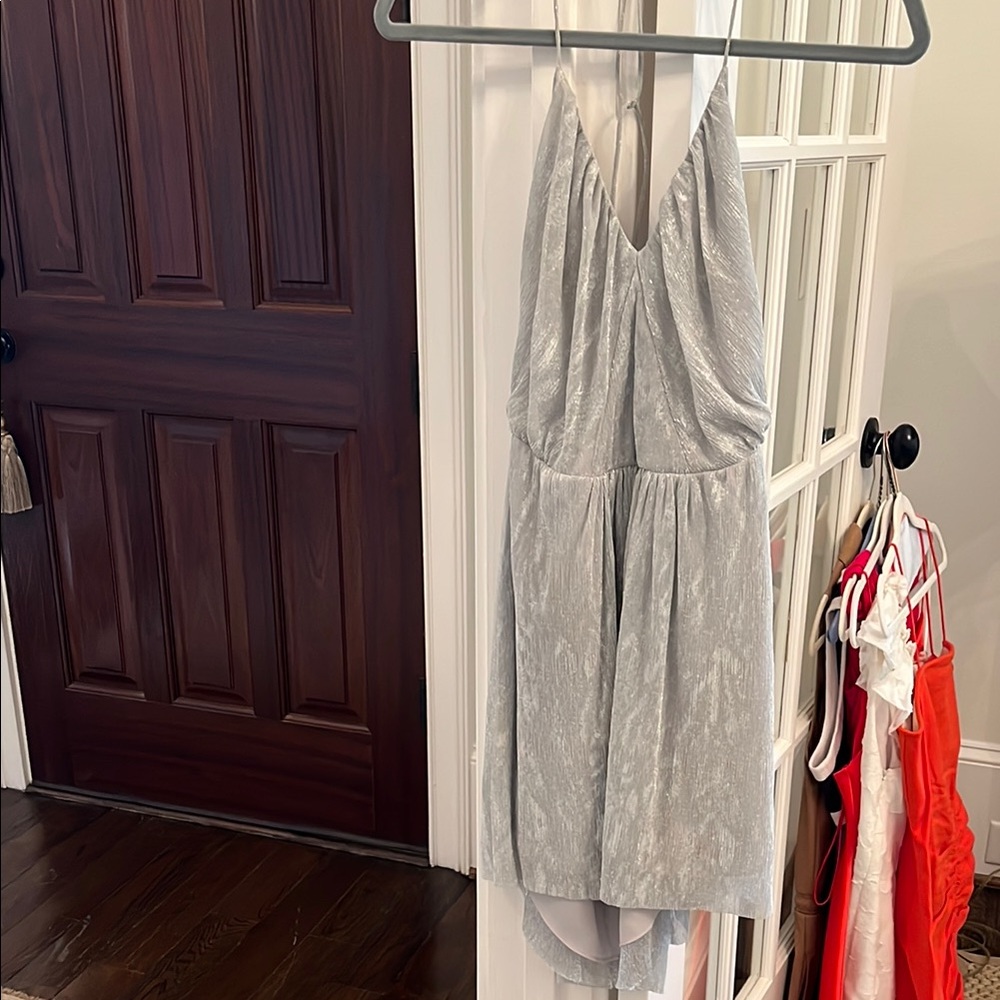 IRO Glamorous Silver Evening Dress